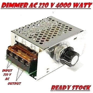 Dimmer SCR 4000 Watt AC 220 Volt Casing Aluminium Dimmer 4000w 4000watt 4000 Watt