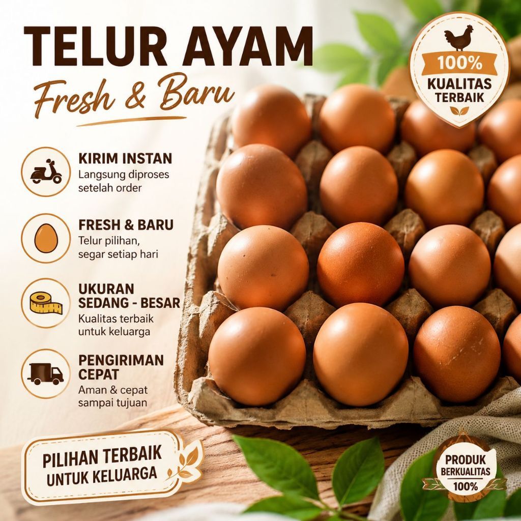 Promo telur Dana ayam ras  Topup lokal 1/2 papan Saldo  (isi 15 butir) Top up murah kirim instan