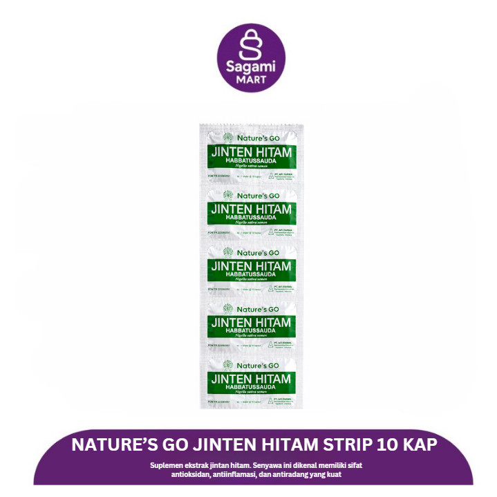 Nature's GO Jinten Hitam Habbatussauda Nigella Sativa Extract STRIP isi 10 KAPSUL AFI FARMA