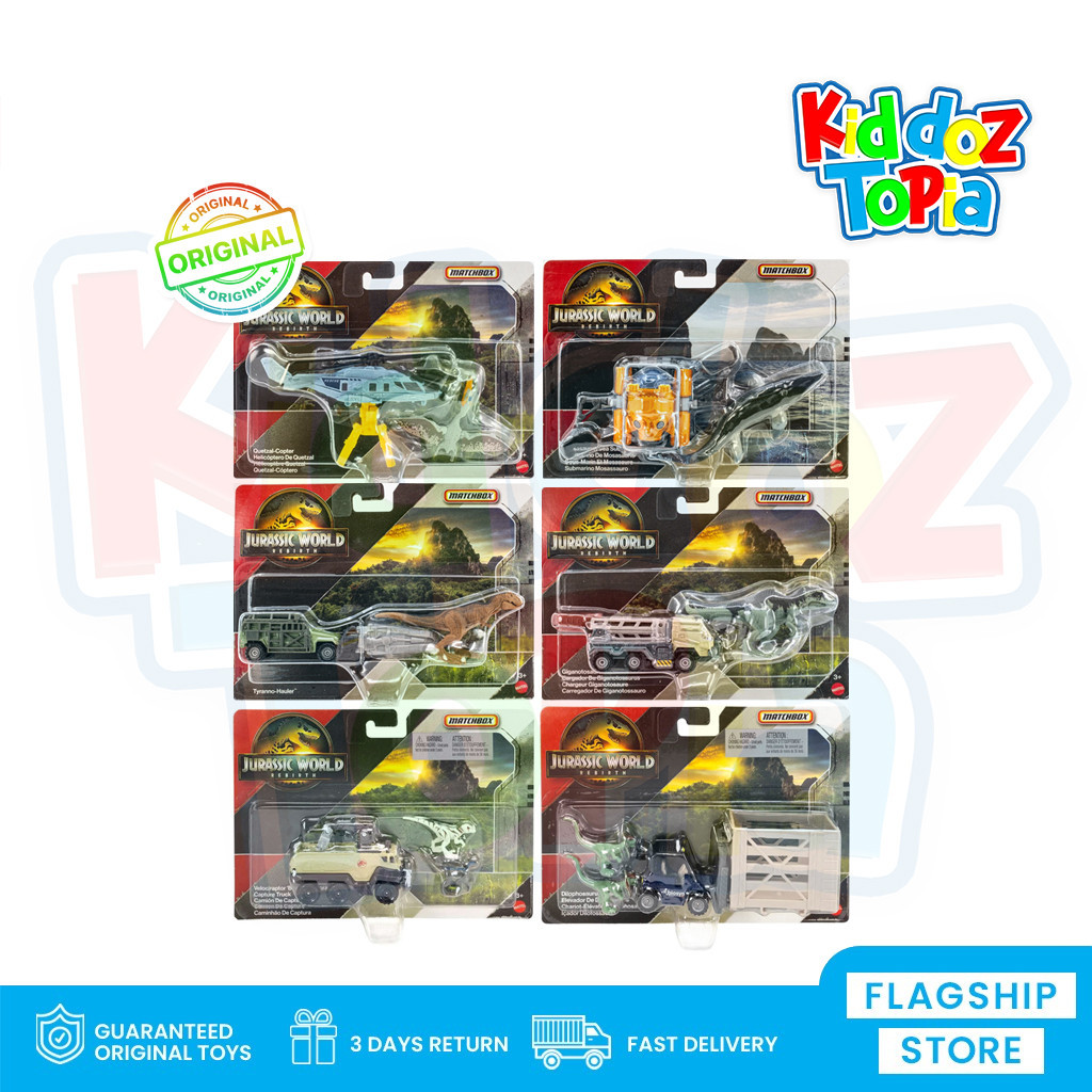 Jurassic World MOVIE Rebirth Matchbox Dino Transporters  Assorted JGL74 - illago
