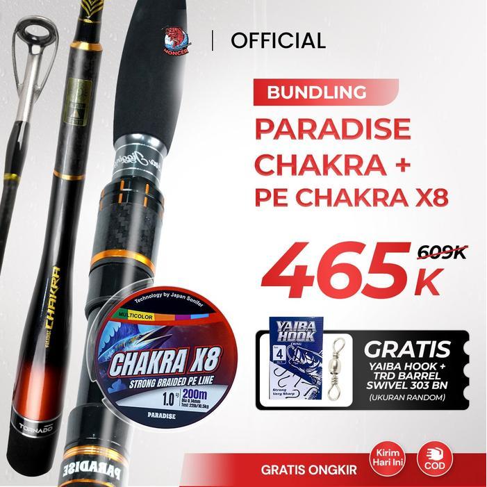 PROMO  Bundling Joran Paradise Chakra + PE Chakra [Free Yaiba Hook + Swivel] High Response Solid Car