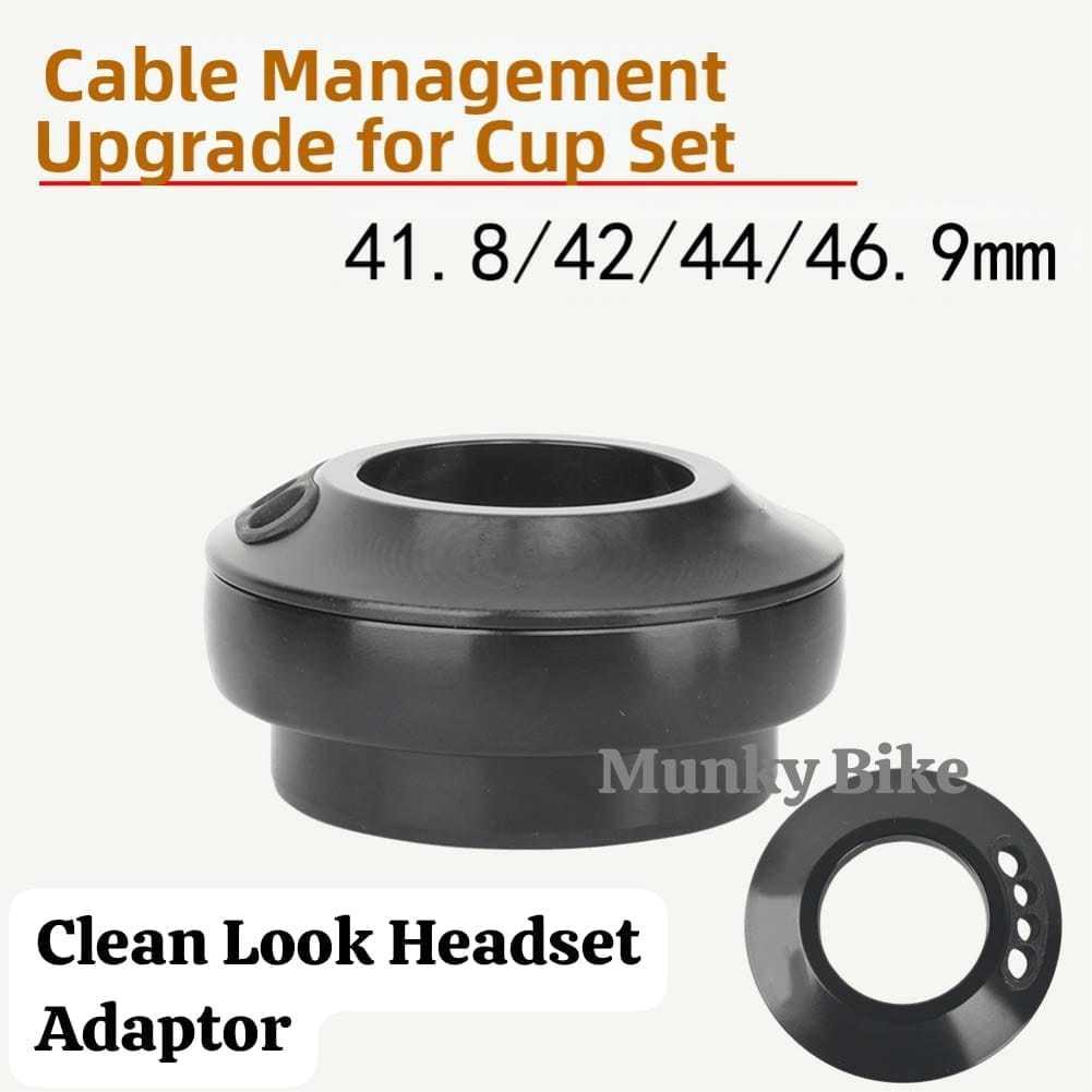 Foto Mangkok Adaptor Upper Headset Bearing 41.8 42 44 mm ke 52mm untuk Modifkasi Sepeda Clean Look MTB Roadbike Bowl Adapter Modified internal wiring
