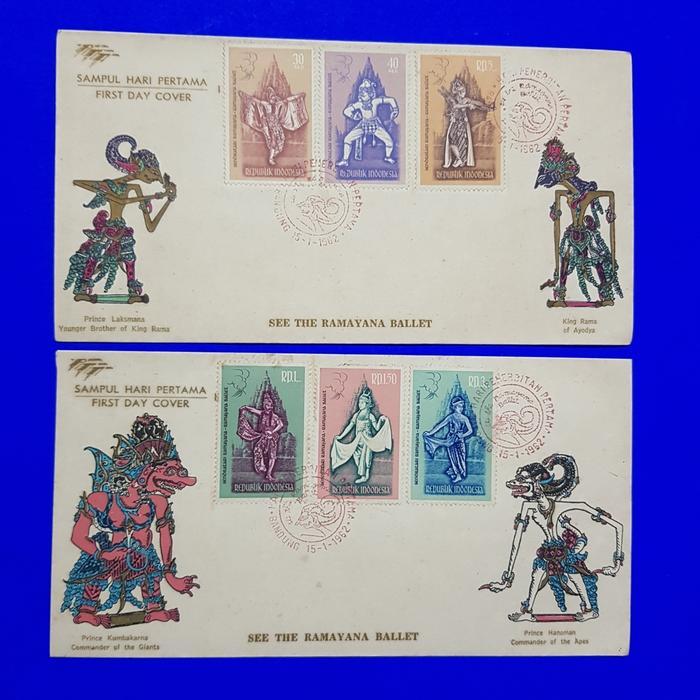 Perangko/Prangko INDONESIA. SHP Sendratari RAMAYANA. (Set 2 lembar)
