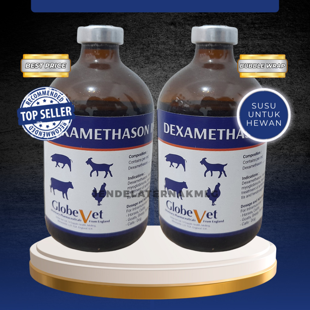 DEXA GLOBE VET 100 ML BY HOLLAND - DEXAMETHASON Analgesia, Antipiretika Dan Antiinflamasi Hewan.    