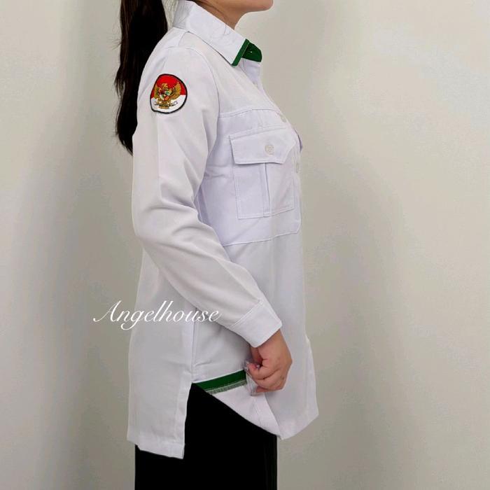 [Promo] [PREMIUM] SERAGAM DINAS PDH PUTIH KEMENAG / KEMENTRIAN AGAMA TERBARU PREMIUM (KATUN WOOL) - 