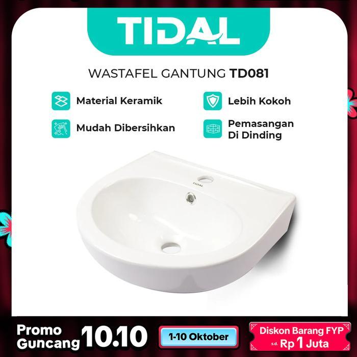 READY STOKWastafel Keramik Gantung Tembok Tidal TD081 MinimalisHAPPY SHOPING...
