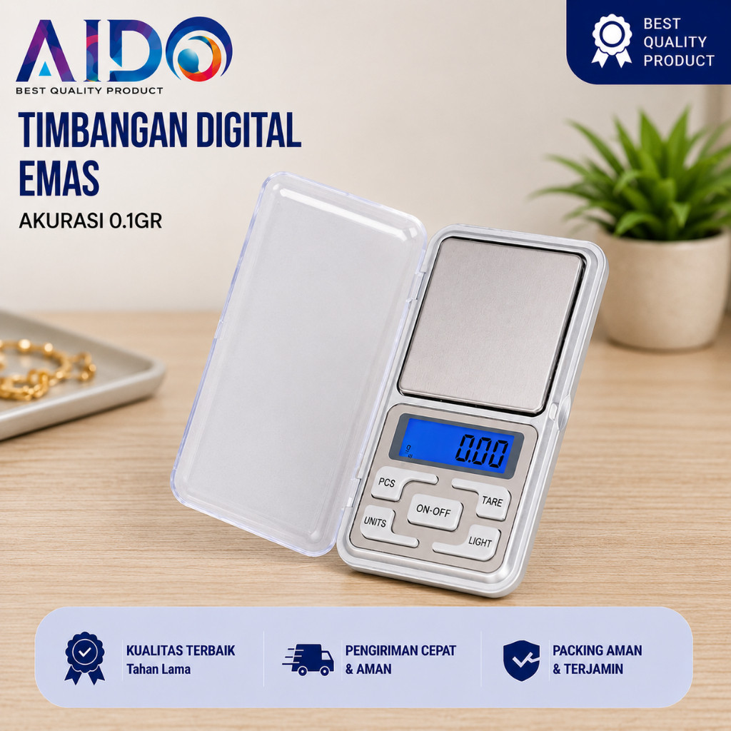 Timbangan Saku Emas / Timbangan Digital Mini Kapasitas 0.1g/500g / Timbangan Emas Kecil Saku