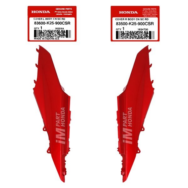 [HEMAT KARGO] 83500-K25-900CSR 83600-K25-900CSR Cover Body Kanan Kiri Beat Fi K25 2012 - 2016 Merah 