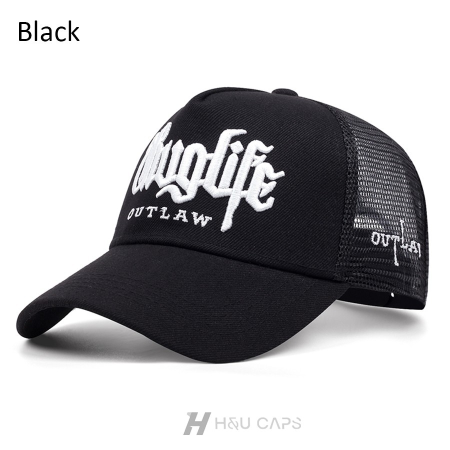 New summer topi baseball pria topi trucker Thuglife sulaman fashion net snapback cap hat sport outdo