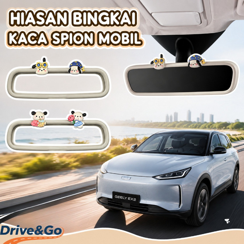 GEELY Silikon Pelindung Spion Hiasan Bingkai Kaca Spion Mobil Kaca Spion Mobil Penutup Pelindung Sil