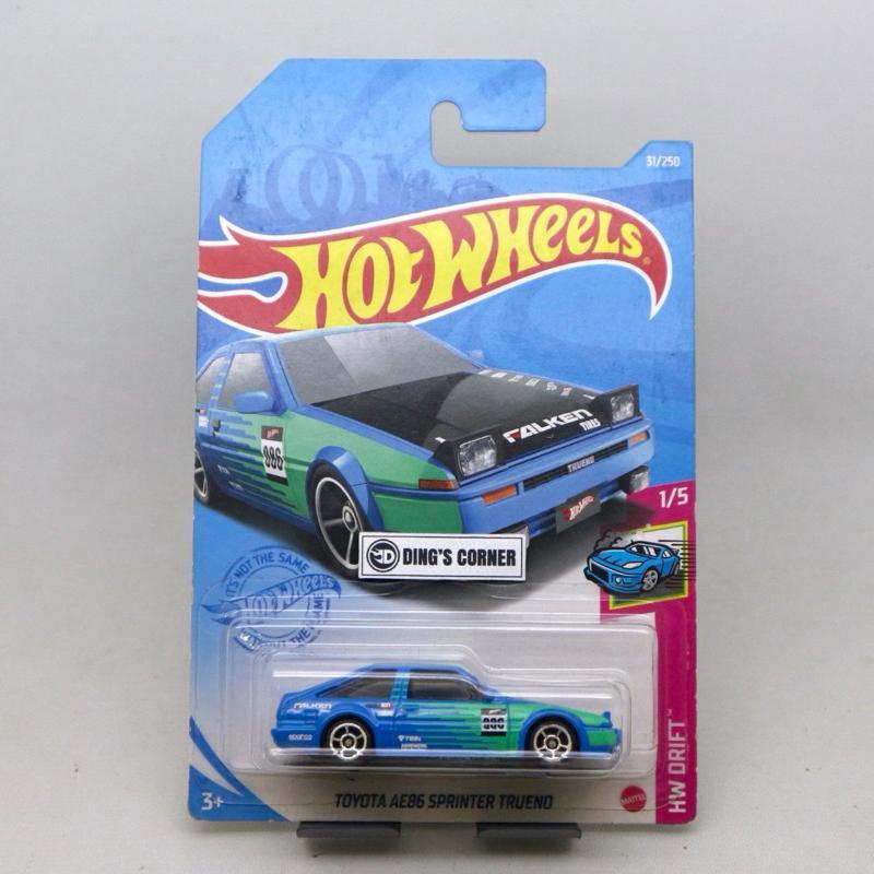 Hot Wheels Toyota AE86 Sprinter Trueno Falken Blue