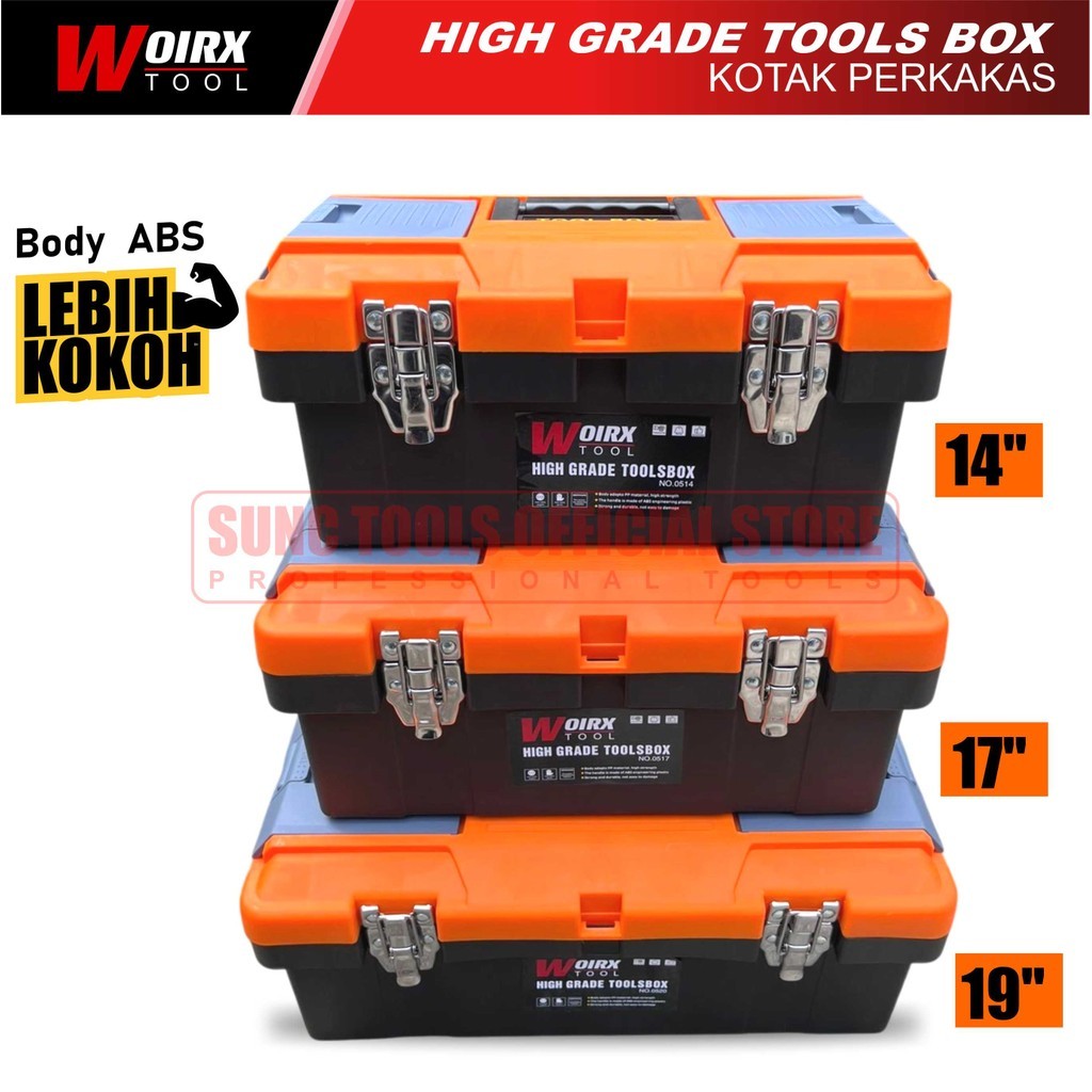 DaniCV Tool Box Kotak Tempat Alat Perkakas Tools Box Pengunci Besi 14 inch 17 inch 19 inch WOIRX TOO