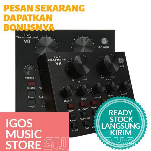 Mixer Audio soundcard sound card recording mixer USB V8