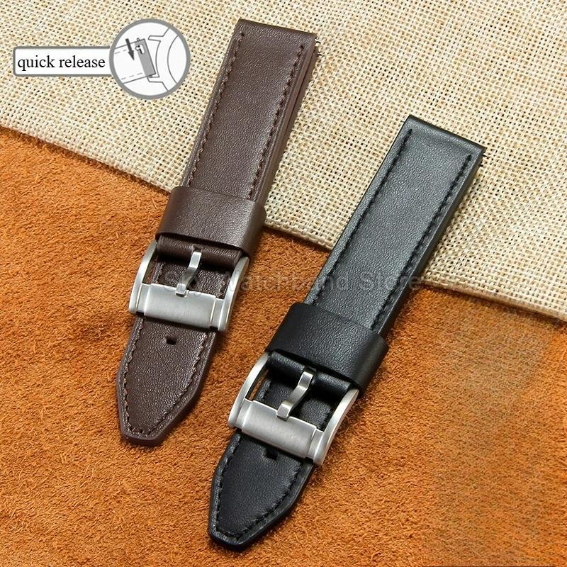 For Fossil FS4656 FS5586 FS4682 JR1436 JR1354 JR1424 Genuine Leather Watchband Soft Breathable Flat 