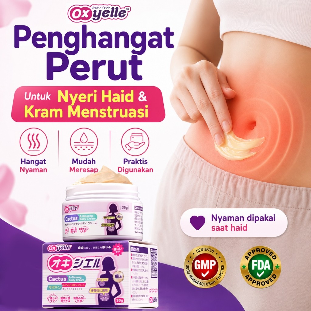 Oxyelle Gel Nyeri Haid Kram Menstruasi Penghangat Perut, Gel Hangat Nyaman Saat Haid By Daringg