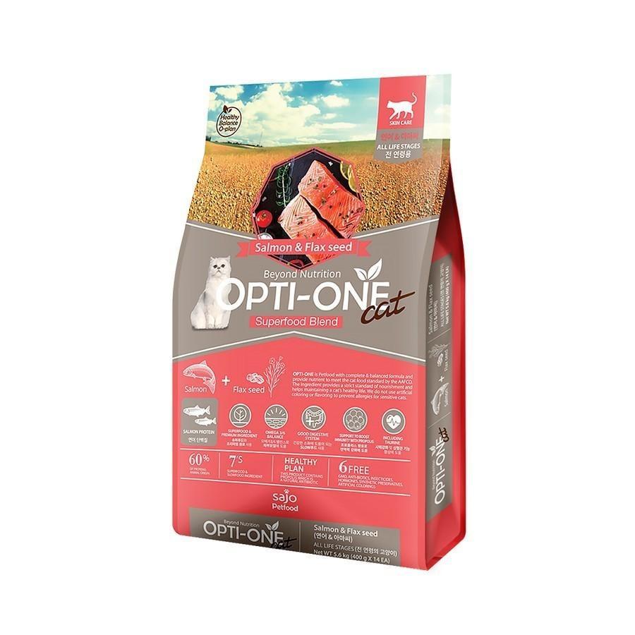 Opti-One Organic Cat Salmon & Flax Seed Cat Food
