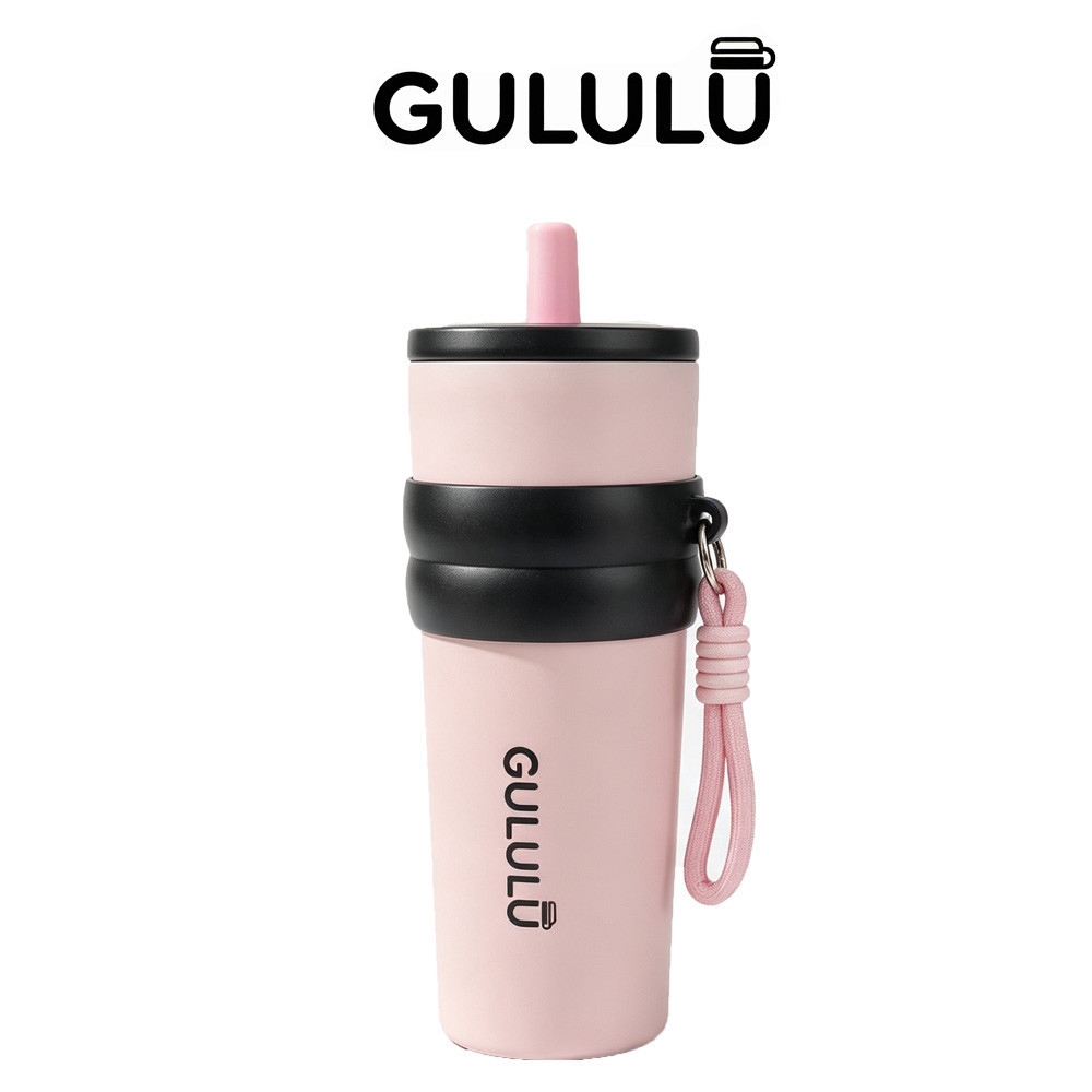 GULULU Tumbler Straw Black Pink