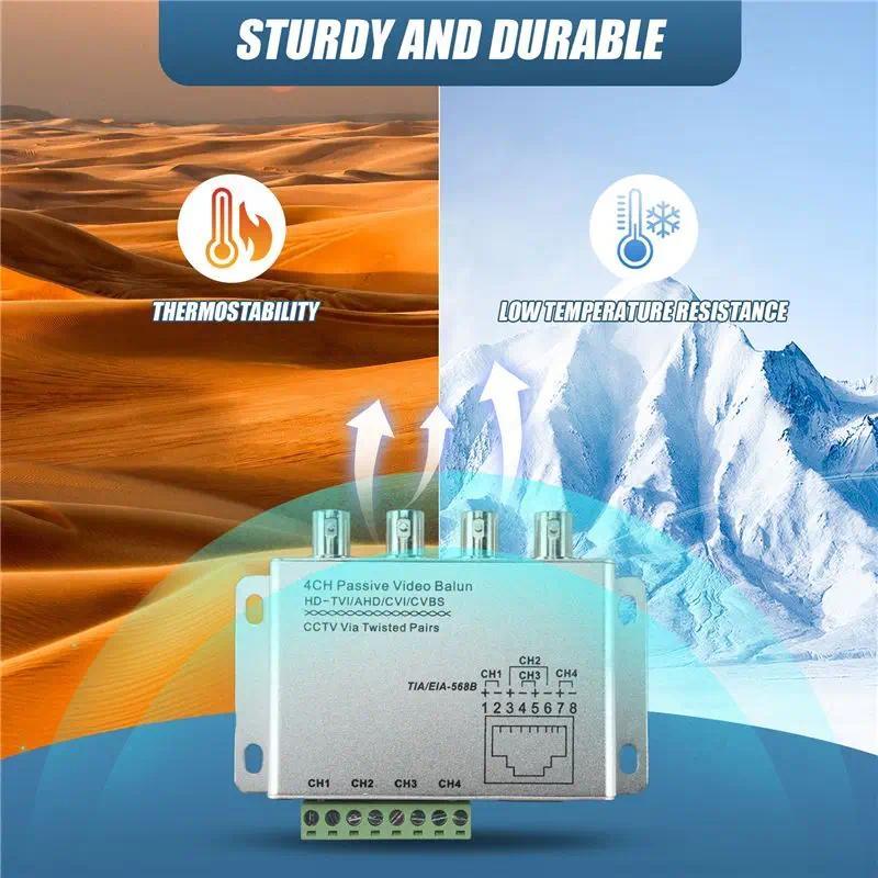 AB97UTP 4 Channel Passive Video Balun Transceiver