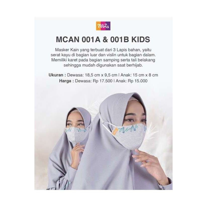 NIBRAS MASKER MCAN 001B Kids