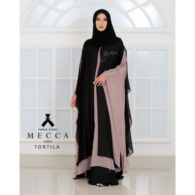 [YUNIA SYARI] GAMIS SYARI HAJI TERBARU / DRESS SET PRINTING " MECCA SET " BY YUNIA SYARI YUYUN YUNIA
