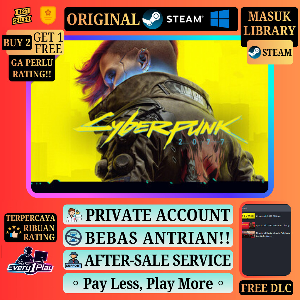 Cyberpunk 2077 Game Steam - Games PC Laptop Windows