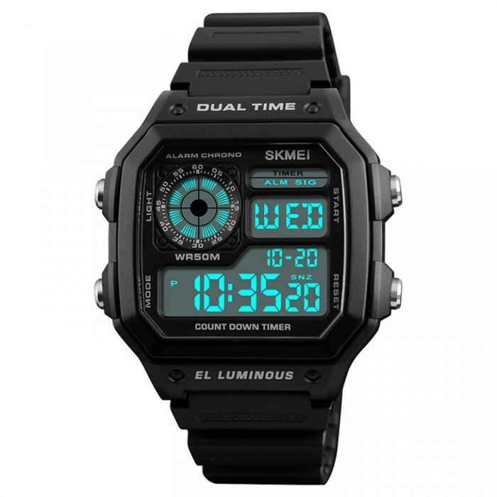 d D b Jam Tangan Pria Digital SKMEI 1299 Black Water Resistant 50Mterbaikk