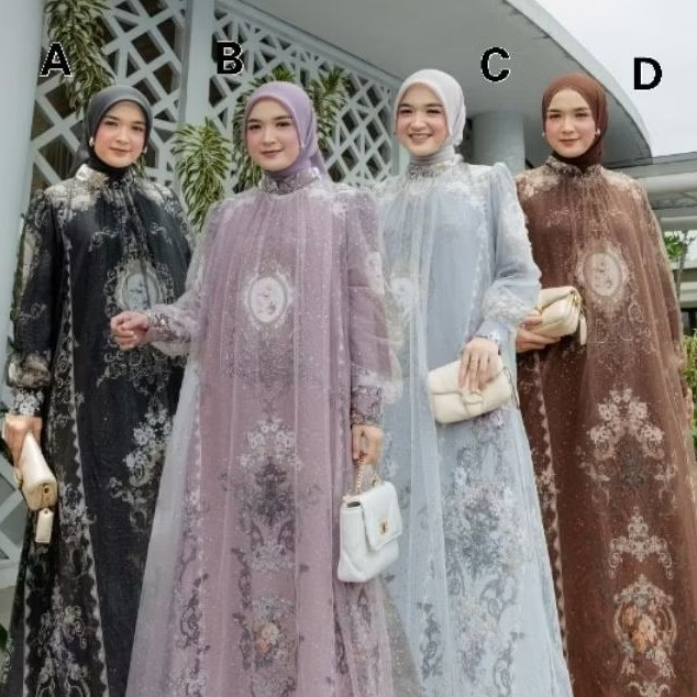 Code : Syeela series by Avrilia Hijab Dress Pesta READY RUMAH GAMIS SURABAYA 2