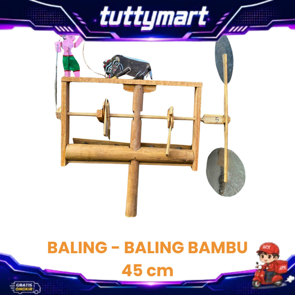 Baling Baling Bambu Bali 2 Nada - Kincir Angin Bambu Mini - Pindekan Mini Bambu - Baling Baling Unik