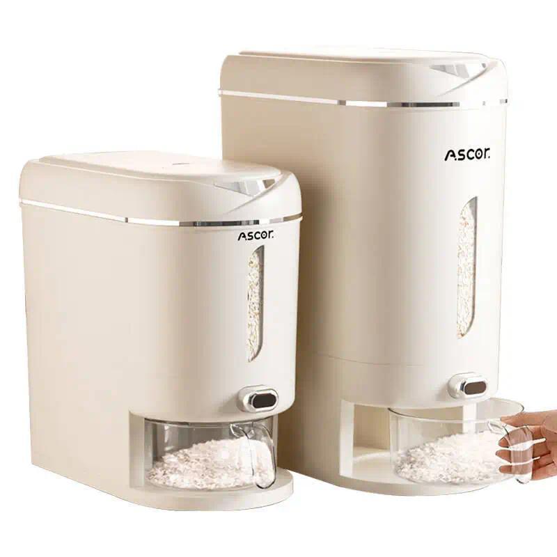 Newracked Rice Barrel Household Insect-Proof Moisture-Proof Sealed Rice Cylinder Food-Grade Storage 