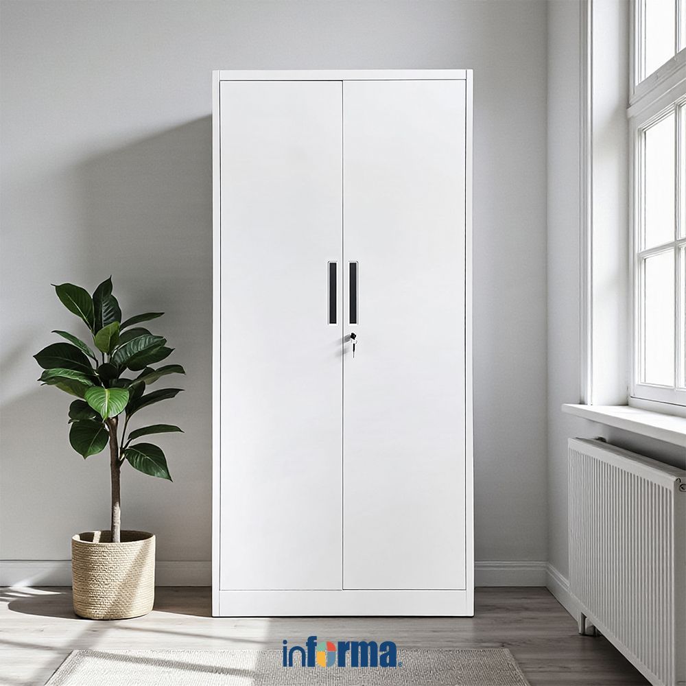 Informa Kiev Lemari Pakaian 2 Pintu - Putih Lemari Baju Almari Baju Lemari Kamar Lemari Minimalis Wa