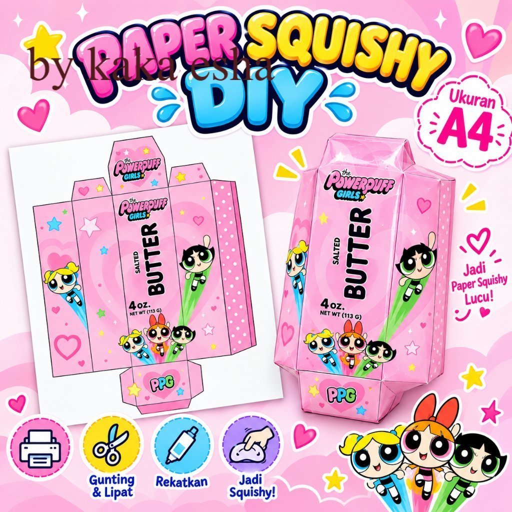 Kertas Paper Squishy A4 Motif Lucu | DIY Squishy Homemade untuk Anak