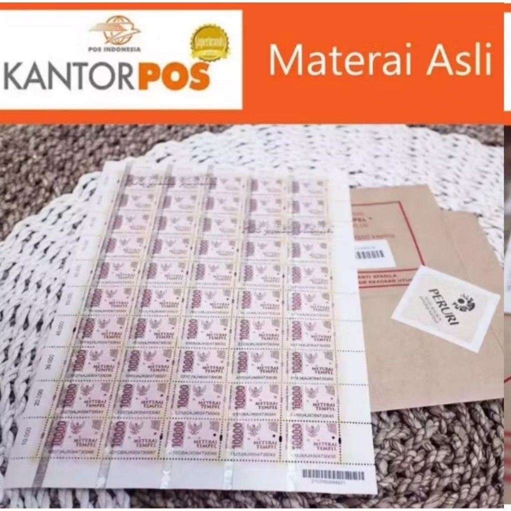 

Materai Asli Kantor Pos 10000
