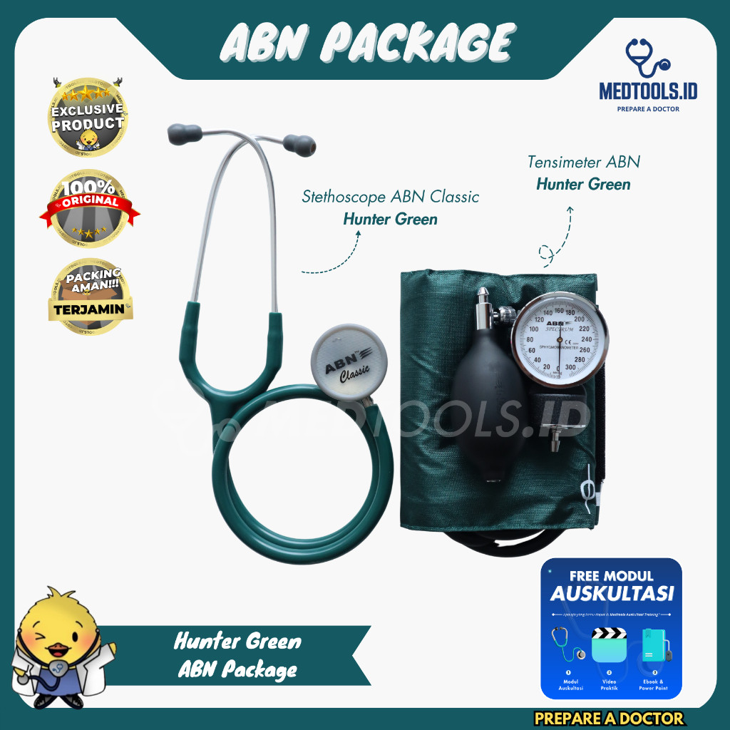 NEW Paket ABN [ Stetoskop ABN + Tensimeter ABN Spectrum ] - MedtoolsPREMIUM