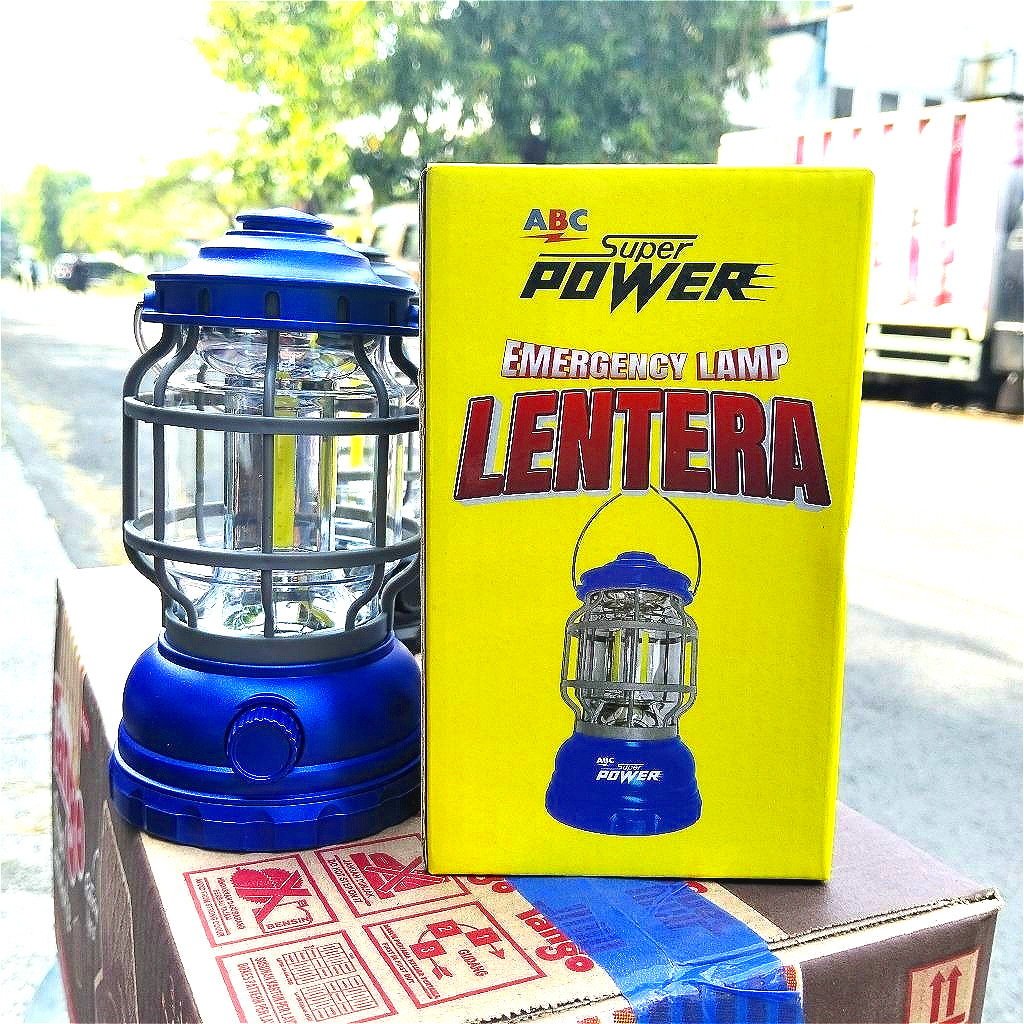 Lampu Lentera LED Emergency Lamp ALKALINE ABC SUPER POWER Menggunakan Baterai Batrai AAA3 Sebanyak 3