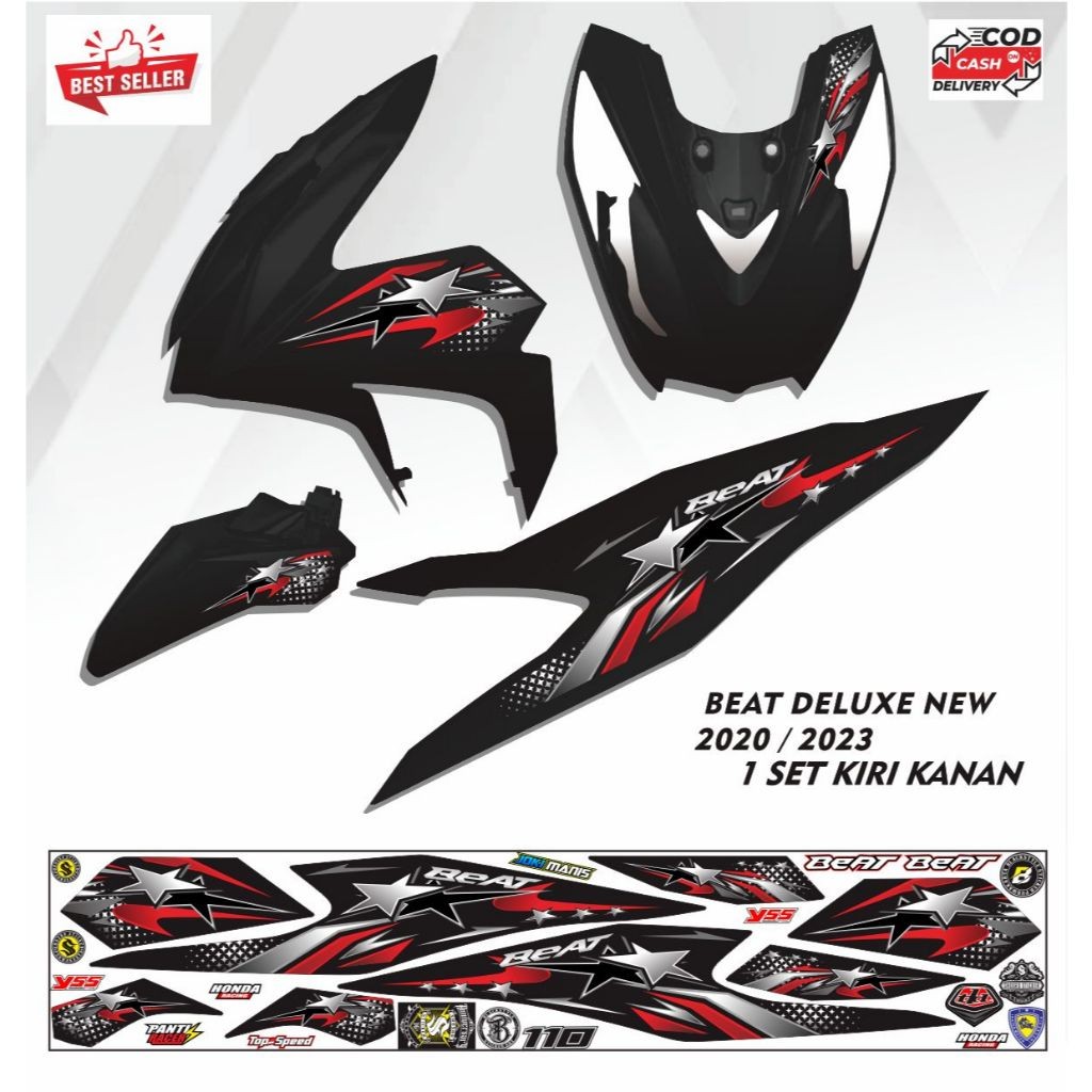 STRIPING KEREN STIKER BEAT DELUXE / BEAT ISS 2019 2022 STRIPING MOTIF VARIASI