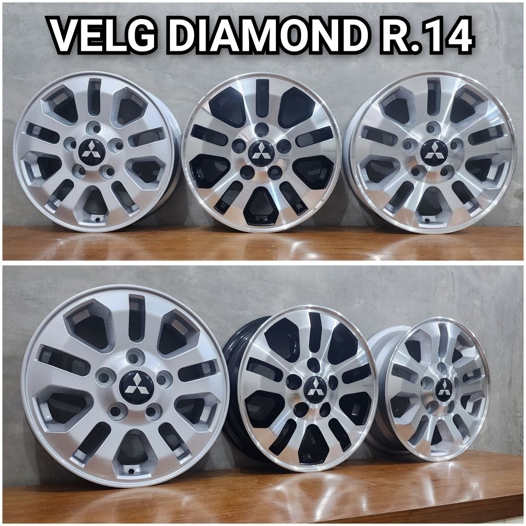 Mobil Part store 1OO% BARU VELG DIAMOND R.14 (HARGA UNTUK 4 VELG) U/ KUDA L-300 GRANDMAX NEW CARRY F