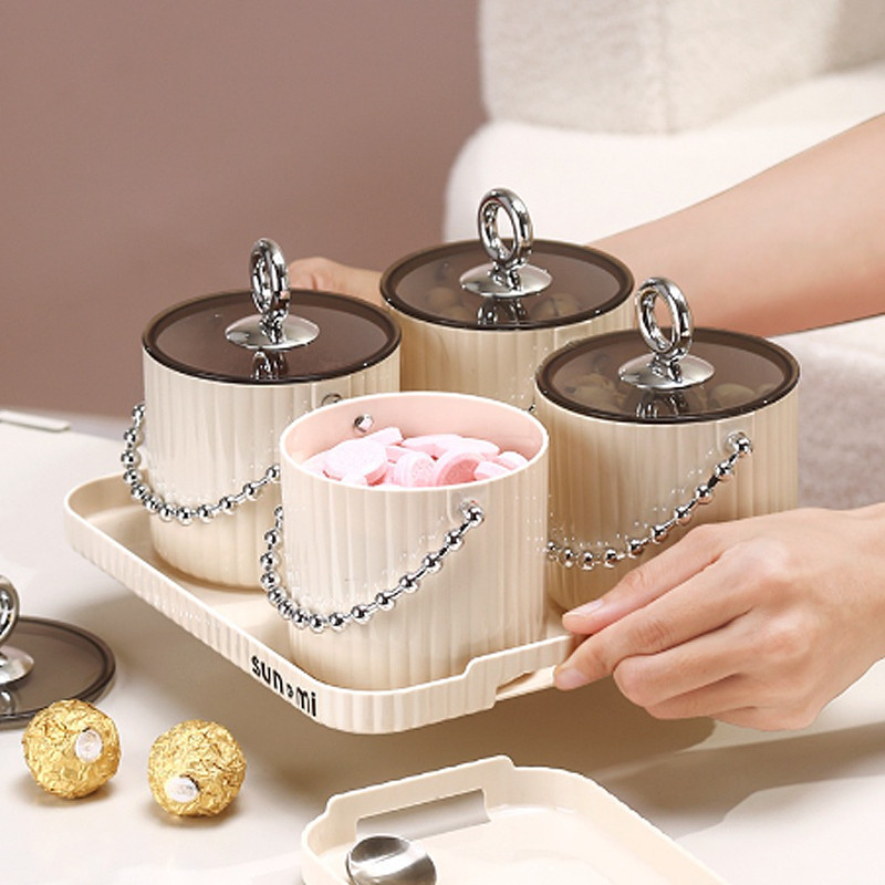 Toples Kue Kacang Permen Toples Set + Nampan Toples Imlek Lebaran