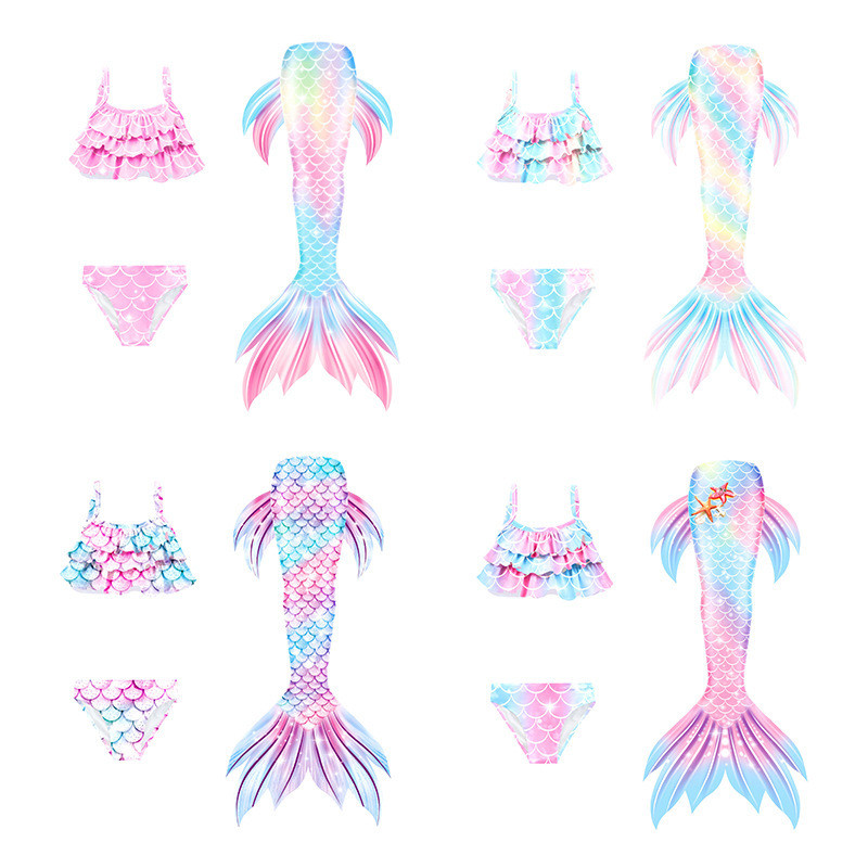 Children's Mermaid Swimsuit Girls Mermaid Tail Girls Mermaid Costume Swimsuit