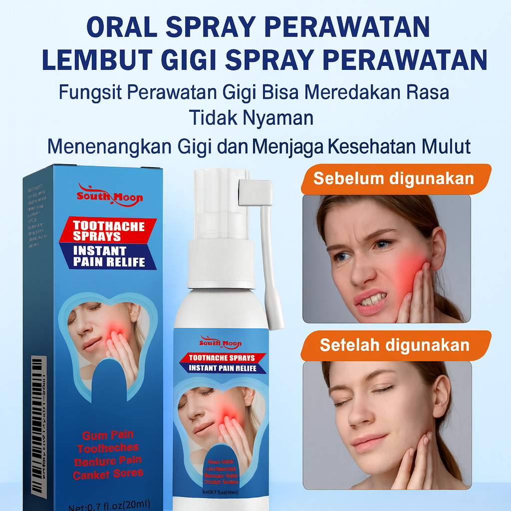 Semprotan Pereda Sakit Gigi - Dengan Cengkeh & Mint, Bantu Atasi Gigi & Gusi Ngilu, 20ml/Pembengkaka