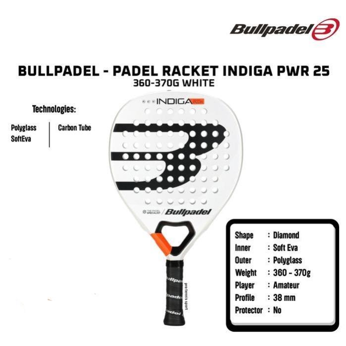 BULLPADEL RACKET PADLE | INDIGA PWR 25 | RAKET OLAHRAGA PADDLE ORIGINAL