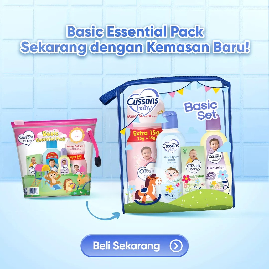 Cussons Baby Basic Essential Pack - Cussons Baby Medium Pack  (4 Item)