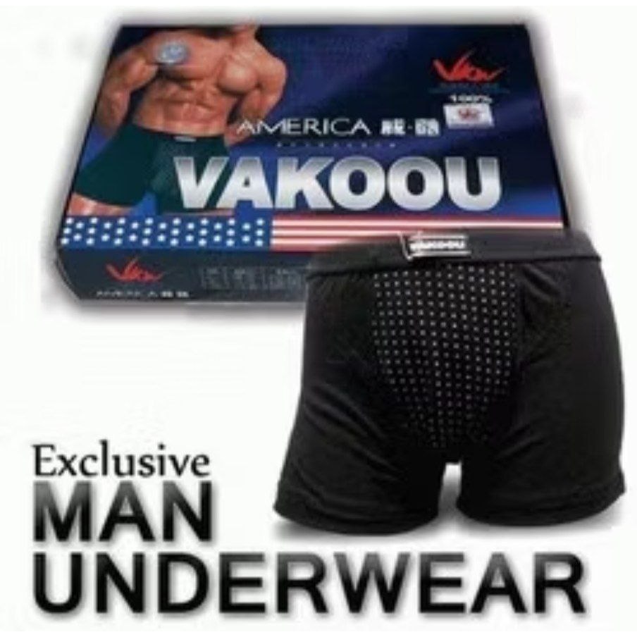 Celana Dalam Boxer Kesehatan Terapi Pria Keperkasaan Magnet Pembesar MR P Kesehatan Magnetic CD Orig