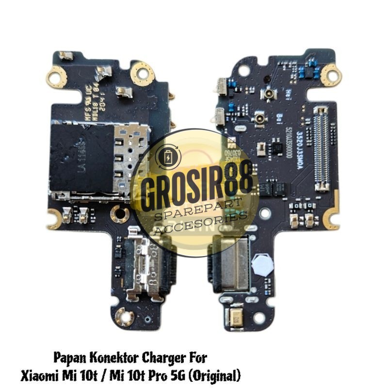 ORIGINAL ada IC - Konektor Charger / Papan Con Cas Xiaomi Mi 10t - Mi10t Pro 5G Original With ic