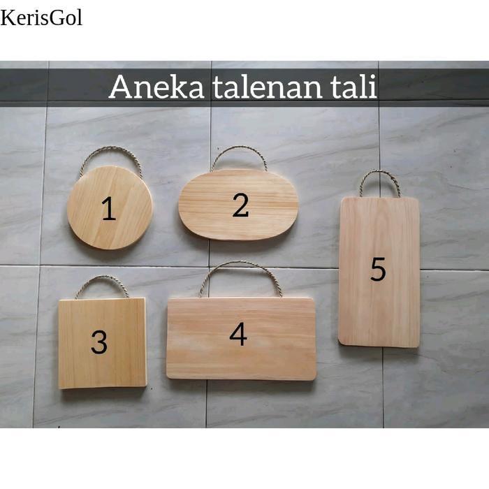Aneka Talenan Tali 34x18cm/ Talenan decopage / Talenan foto/ talenan lukis - 1 bulat d20 GL11