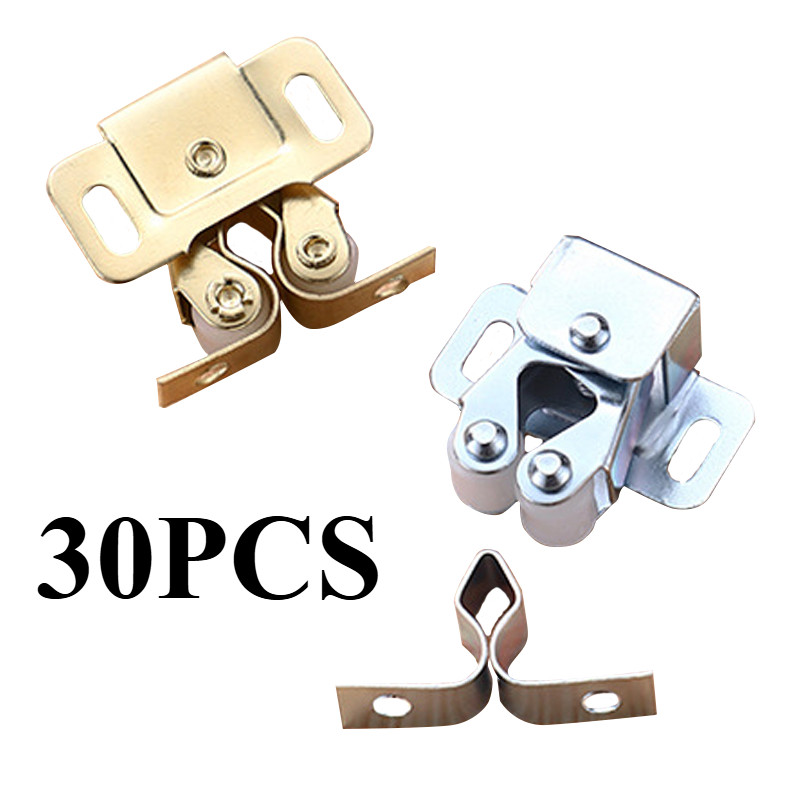 30PCS Double-wheel Roller Ball Cabinet Latch Door Pull Clip Spring Cabinet Suction Cabinet/Kitchen C