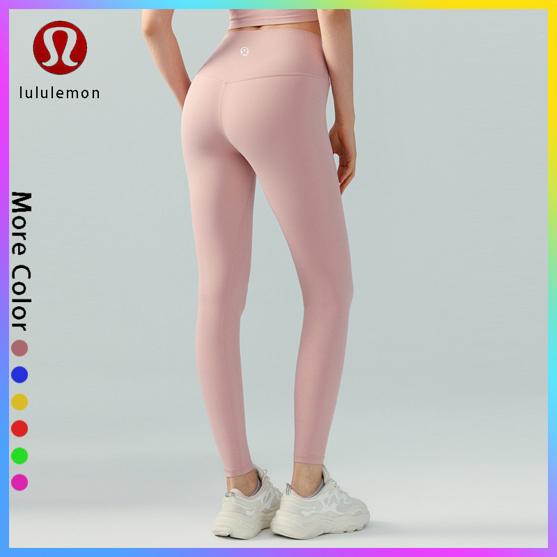 Lululemon Legging Wanita Nude Yoga Sports Pants Lycra Fabric Leggings DSP756