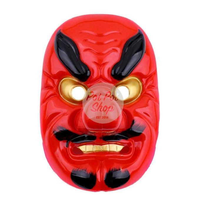 PROMO  Topeng Tengu Oni Iblis Jepang Merah Kostum Halloween Cosplay Mask Costume Unik Termurah Baju 