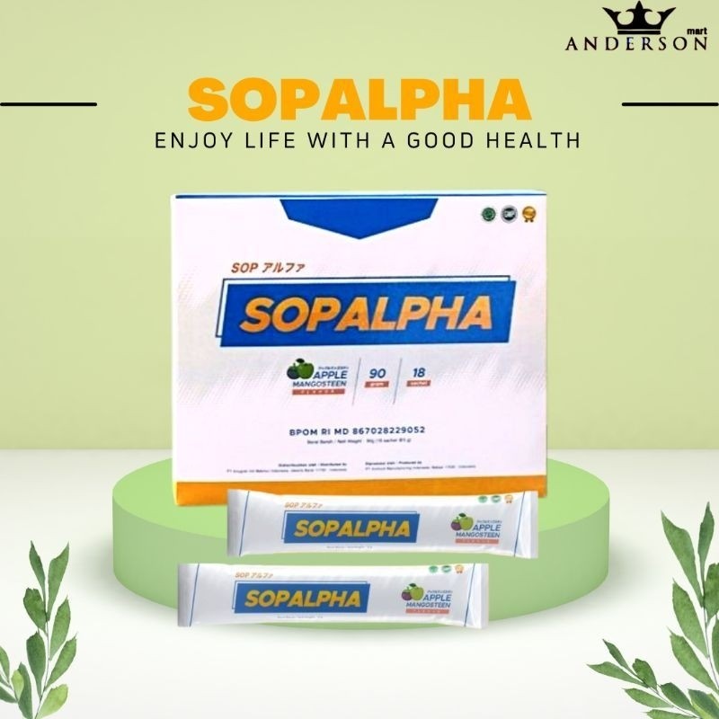 100% ASLI Sopalpha Original 1 Box 18 Sachet Untuk Kesehatan Jantung Kolesterol dan Gula Darah