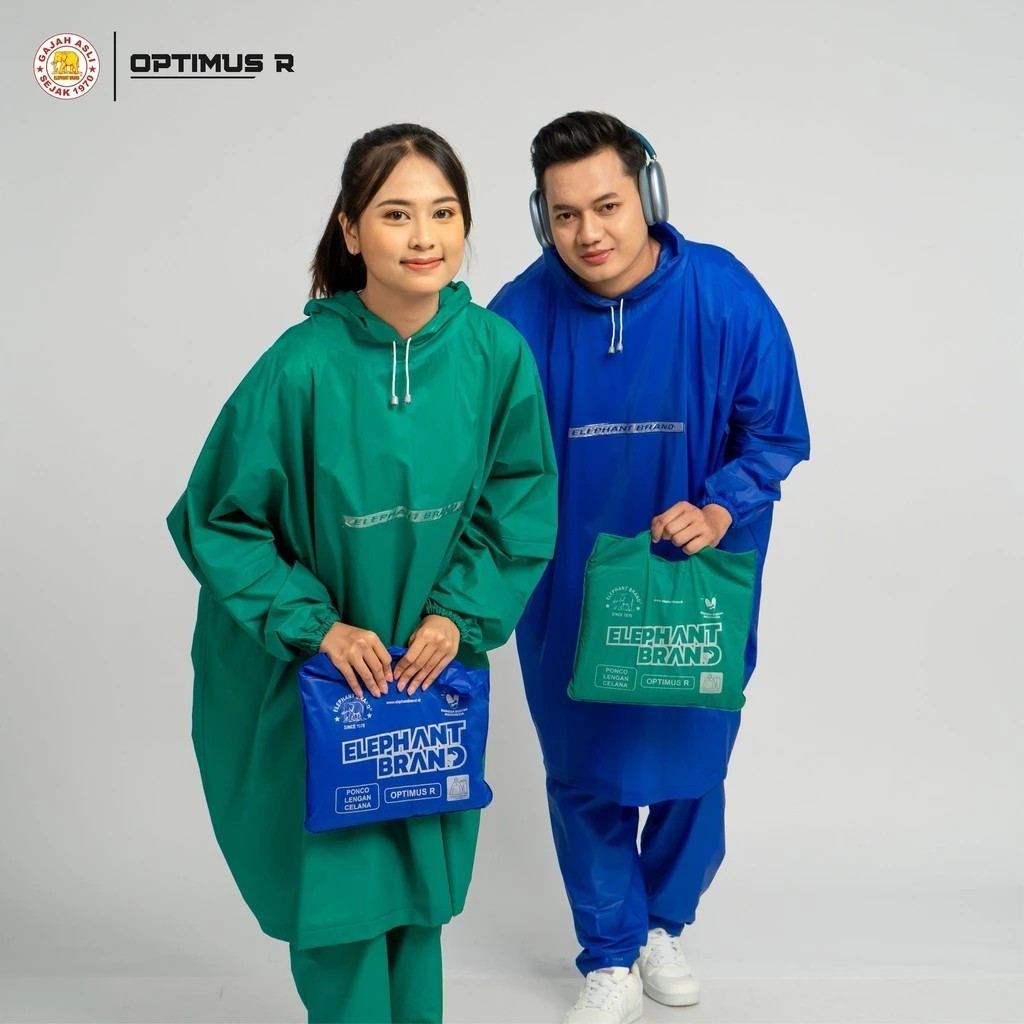 Jas Hujan Optimus / Jas Hujan Ponco Lengan+Celana Optimus / Jas Hujan Merek Elephant Brand