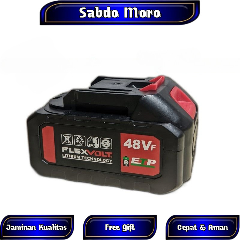 BATERAI BOR IMPACT WRENCH CORDLESS JLD 48VF BATTERY MESIN IMPACT JLD 48VF